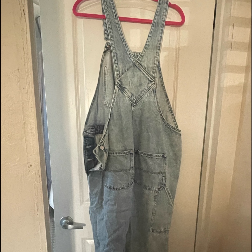 Plus size woman’s crop coverall’s